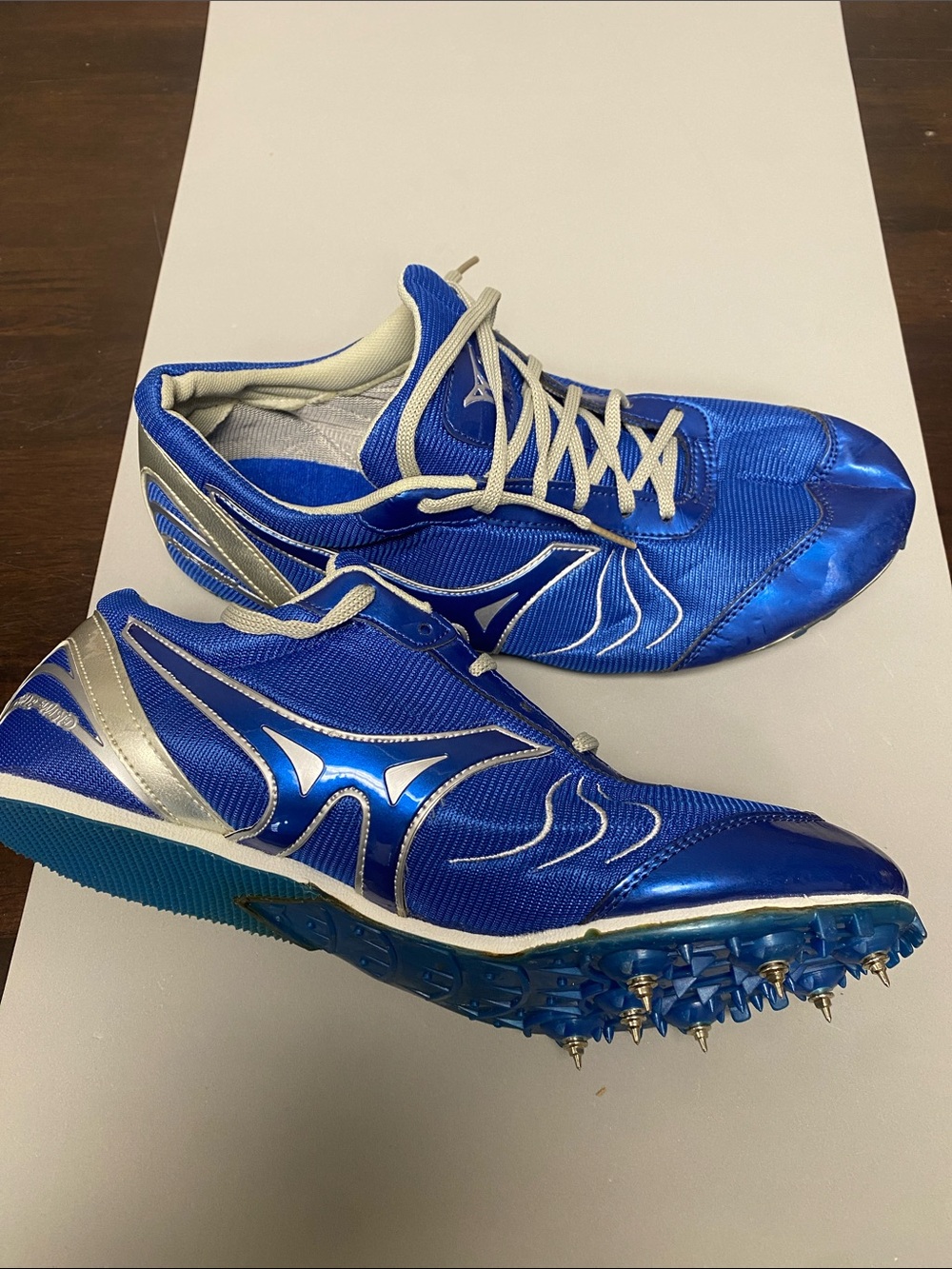 Mizuno Men's Royal Blue and Silver Track Spikes